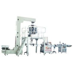 Dây chuyền định lượng Hạt vào Lon + Viền Mí Lon + Dán nhãn Lon QM-DCDL02