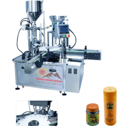 Máy chiết rót và siết nắp tự động QM-CRSN03 khung kim loại