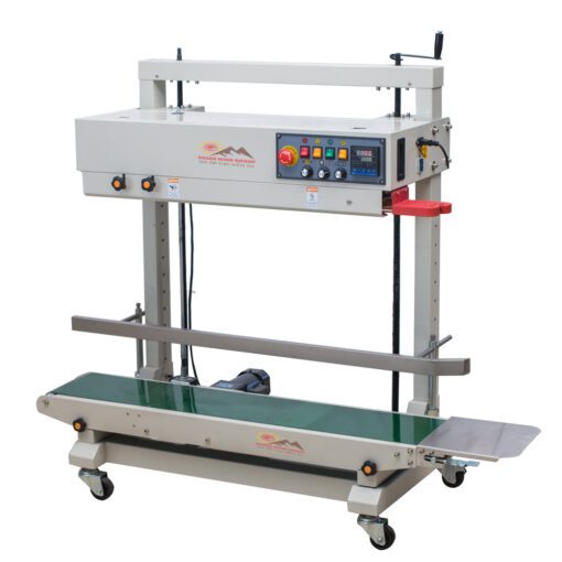 Máy hàn túi liên tục PE FRD-1200V kiểu đứng in date mực lăn