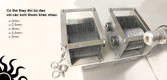 Máy Thái Thịt Tươi Sống QX 250 - Máy Cắt Thịt Siêu Nhanh 3 Lưỡi dao dễ dàng tháo lắp và vệ sinh