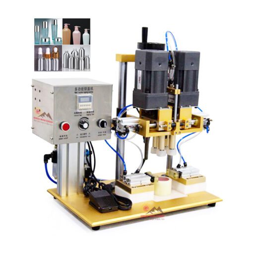Máy siết nắp để bàn đa năng bán tự động (4 bánh xe kẹp xoay)