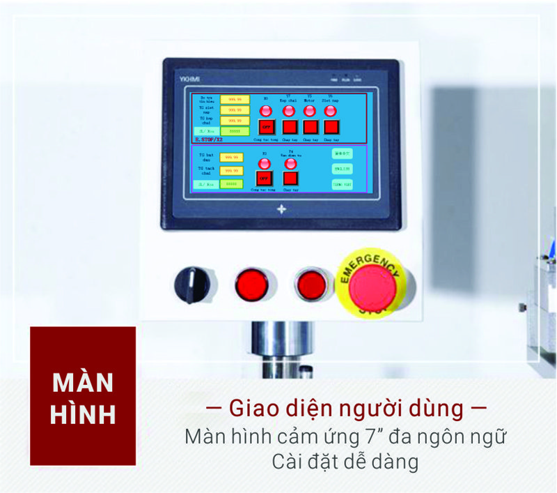 Máy siết nắp chai đa năng tự động mini (4 bánh kẹp xoay) QM-GJC-16 6 May siet nap da nang tu dong mini QM GJC 16 7