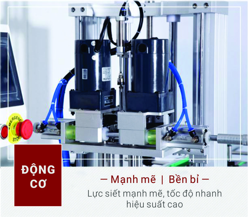 Máy siết nắp chai đa năng tự động mini (4 bánh kẹp xoay) QM-GJC-16 7 May siet nap da nang tu dong mini QM GJC 16 8