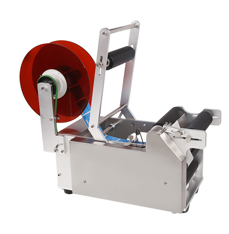 Máy dán nhãn chai tròn bán tự động giá rẻ LT‑50 2 may dan nhan tu dong dbk mt 50