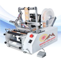 Máy dán nhãn hai mặt chai tròn bán tự động cho chai nhựa và thuỷ tinh