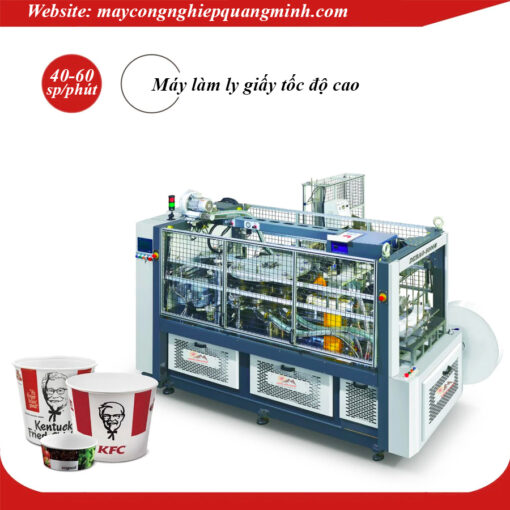 Máy sản xuất cốc giấy, ly giấy, bát giấy - Tạo hình tự động QM-5000S