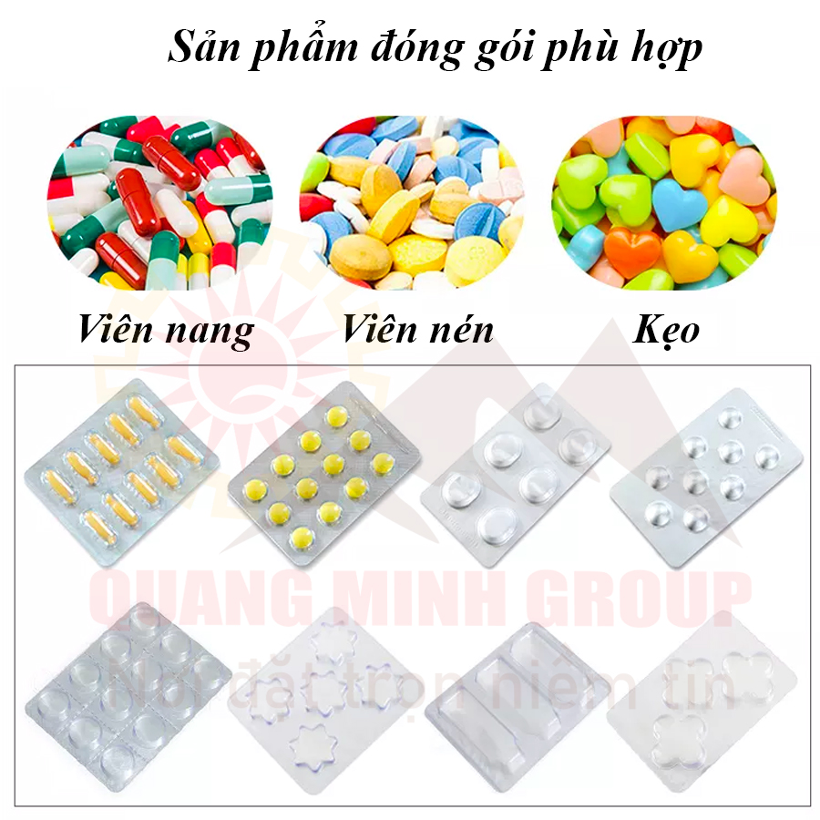 Máy dập vỉ thuốc được dùng cho các sản phẩm sau