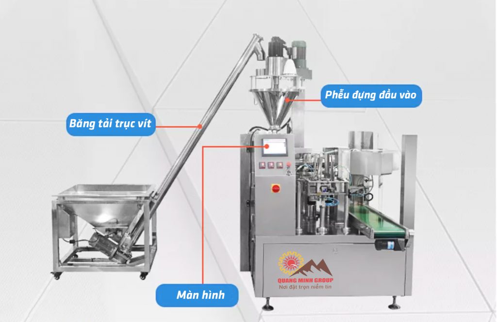 Máy đóng gói túi cà phê bột dạng túi zipper