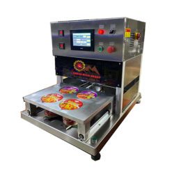Máy hàn miệng nắp ly mì bán tự động dạng khay 4 ly nắp nhựa HY750