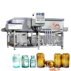 Mấy rửa chai lọ thuỷ tinh và sấy khô chai lọ tự động