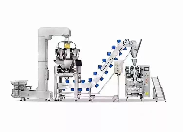 Hình ảnh ứng dụng của máy cấp liệu băng tải dành cho máy đóng gói túi