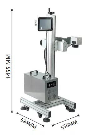 Kích thước máy in laser tích hợp băng tải tự động