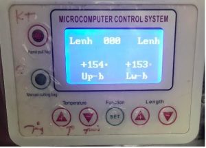 Nhiệt độ máy đóng gói phù hợp là 140-160