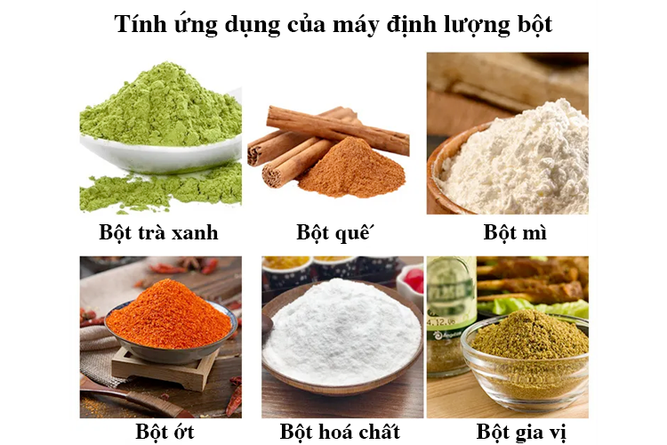 Ứng dụng của máy cân định lượng bột để bàn