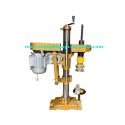 Máy chụp nắp chai vang bán tự động - Máy viền nắp nhôm vang