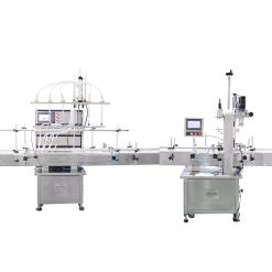 Dây chuyền chiết rót Siết nắp chai tinh dầu 6 vòi BƠM TỪ tự động QM-FBT-6