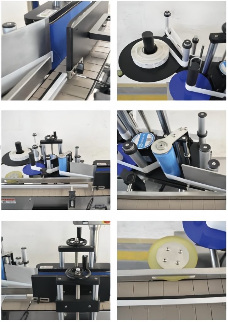 Các bộ phận của máy dán nhãn chai tròn liên tục tự động